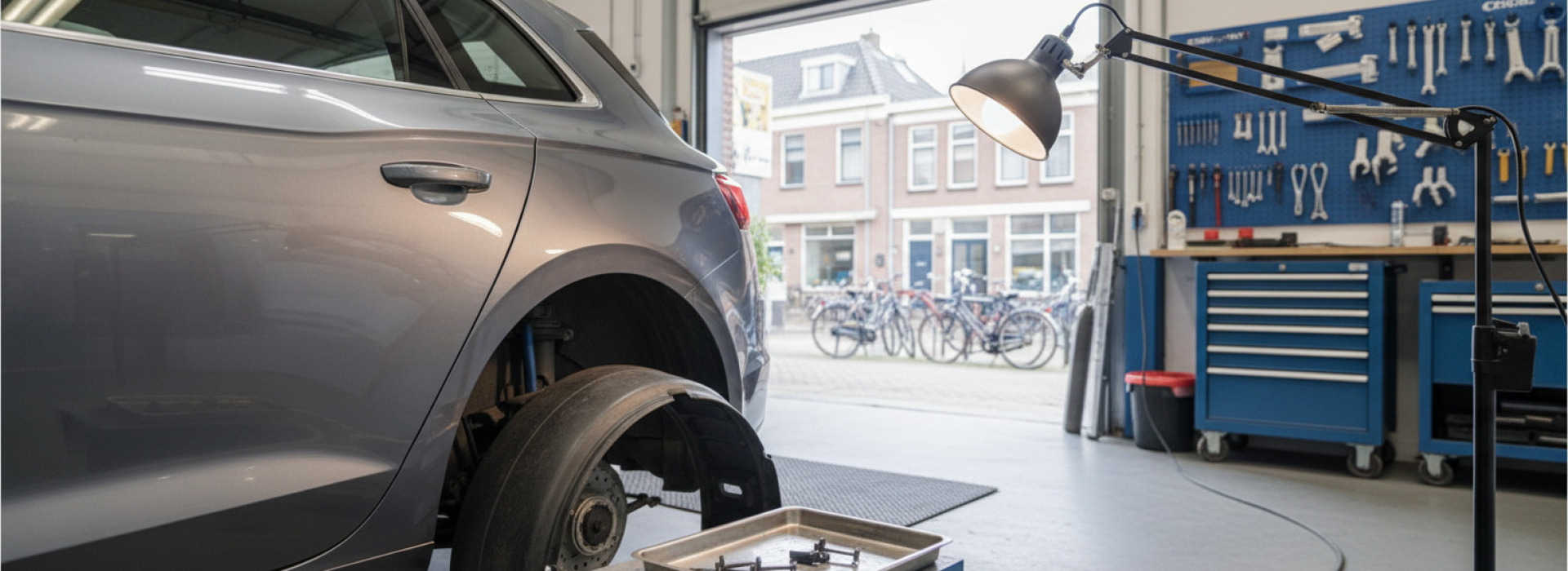 Processtappen bij schadeherstel naast wielkasten